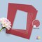 Pack of 10, 11x14 for 8x10 China Red Color Mats - Acid Free, 4-ply Thickness, White Core - for Pictures, Photos, Framing